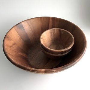 Acacia Wood Serving Bowls set of 3